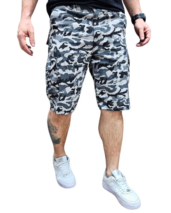 bermuda cargo dril camuflada