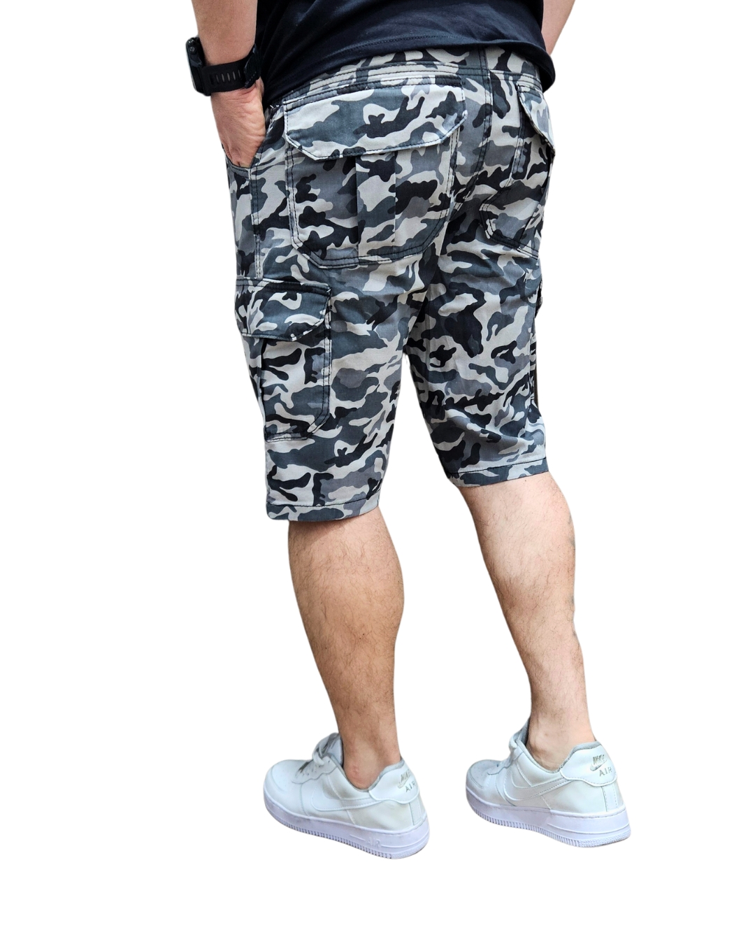 bermuda cargo dril camuflada